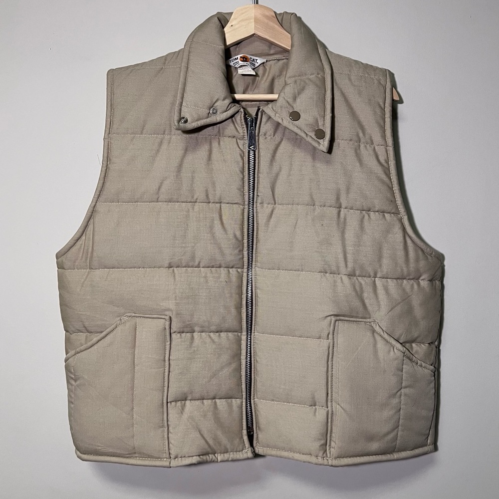 Vintage 90s Beige Puffer Vest